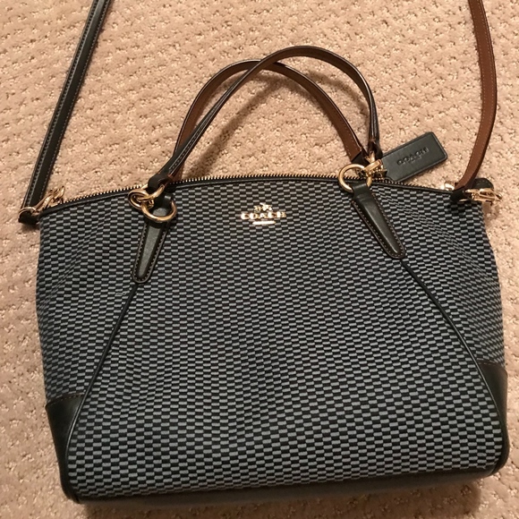 Coach Handbags - Light & Dark Blue Coach Purse VERY limited use!